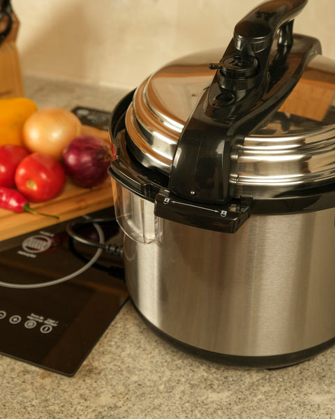 Panela de pressão elétrica multifuncional 4L 220v- Mollie - Inox + Livro de Receitas