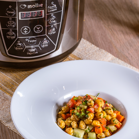 Panela de pressão elétrica multifuncional 4L 127v- Mollie - Inox + Livro de Receitas