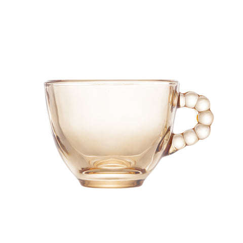 Jogo de 4 Xícaras para Café Wolff Pearl de Cristal Âmbar 80ml