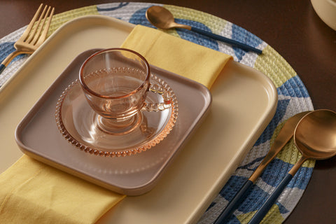 Jogo de 4 Xícaras para Café Wolff Pearl de Cristal Âmbar 80ml