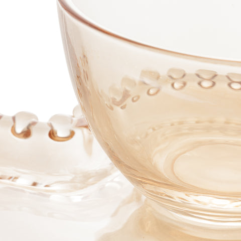 Xícara de Chá Pearl de Cristal Âmbar 180ml - Wolff