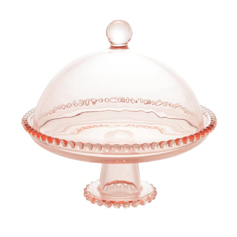 Prato Pearl de Cristal Rosa 20cm x 18cm - Wolff