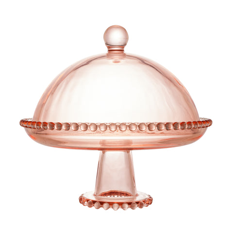 Prato Pearl de Cristal Rosa 20cm x 18cm - Wolff