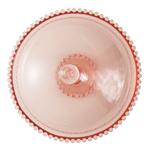 Prato Pearl de Cristal Rosa 20cm x 18cm - Wolff