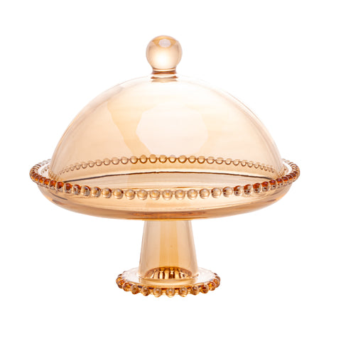 Prato Pearl de Cristal Âmbar 20cm x 18cm - Wolff