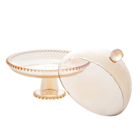Prato Pearl de Cristal Âmbar 20cm x 18cm - Wolff