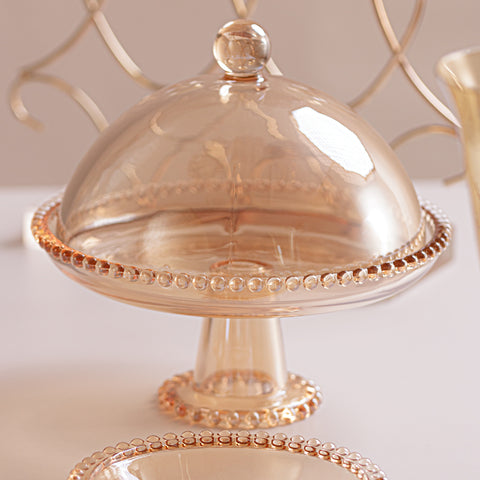 Prato Pearl de Cristal Âmbar 20cm x 18cm - Wolff