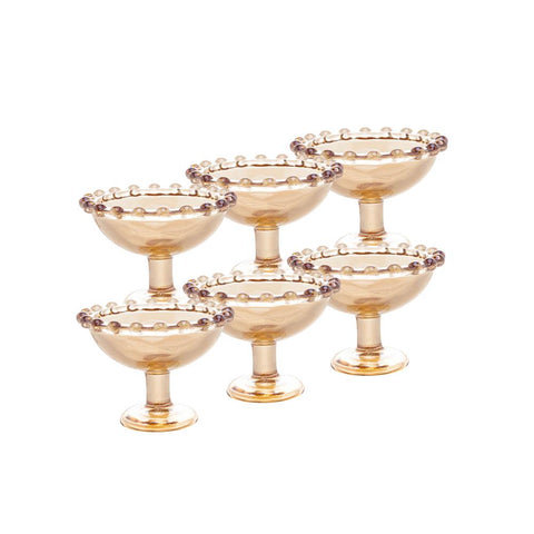 Jogo de 6 Taças Wolff Pearl de Cristal Âmbar
