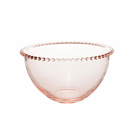 Jogo de 4 Bowls Wolff Pearl de Cristal Rosa 14cm x 8cm