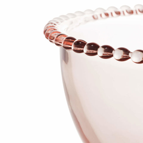 Jogo de 4 Bowls Wolff Pearl de Cristal Rosa 14cm x 8cm