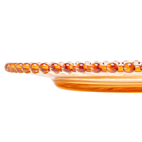 Prato Pearl de Cristal Ãmbar 20cm - Wolff