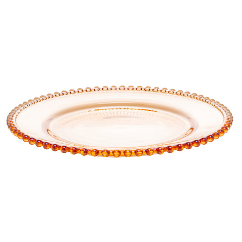 Prato Pearl de Cristal Ãmbar 20cm - Wolff