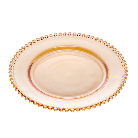 Prato Pearl de Cristal Ãmbar 20cm - Wolff