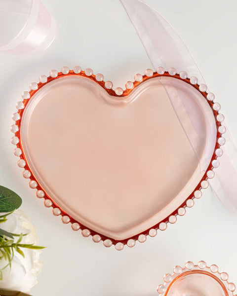 Prato Pearl de Cristal Rosa 20cm x 17cm - Wolff
