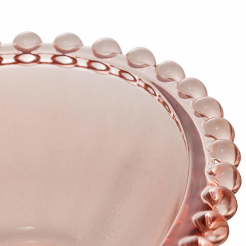 Bowl Pearl de Cristal Rosa 17,5cm x 15cm x 5,5cm - Wolff