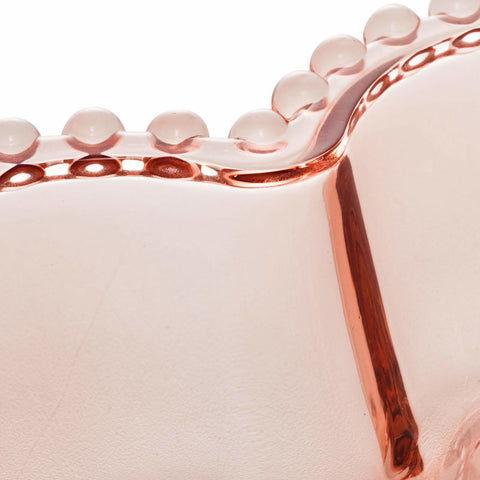 Bowl Pearl de Cristal Rosa 17,5cm x 15cm x 5,5cm - Wolff