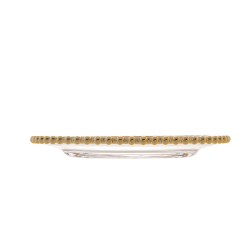 Prato Pearl de Cristal Dourado 20cm - Wolff