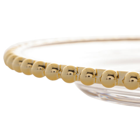 Prato Pearl de Cristal Dourado 20cm - Wolff