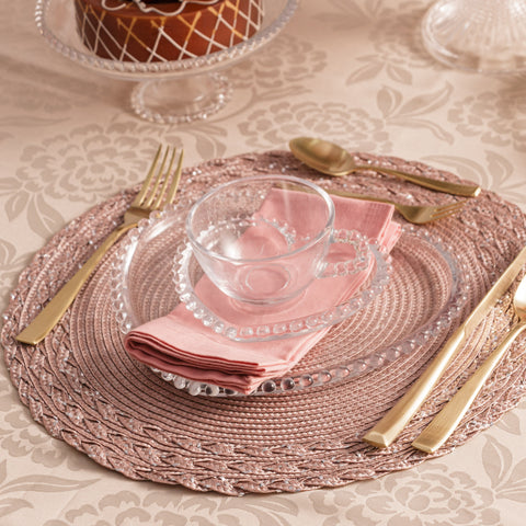 Prato Pearl de Cristal Incolor 25cm x 22cm x 2cm - Wolff