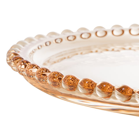 Prato Pearl de Cristal Âmbar 30cm x 25cm x 2cm - Wolff