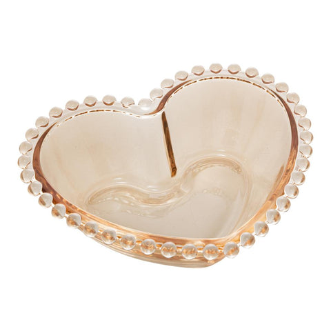 Jogo de 2 Bowls Pearl de Cristal Âmbar 15cm x13cm x 5cm - Wolff