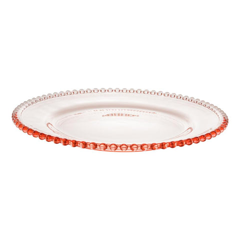 Prato Pearl de Cristal Rosa 28cm - Wolff