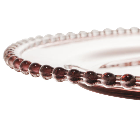 Prato Pearl de Cristal Rosa 28cm - Wolff