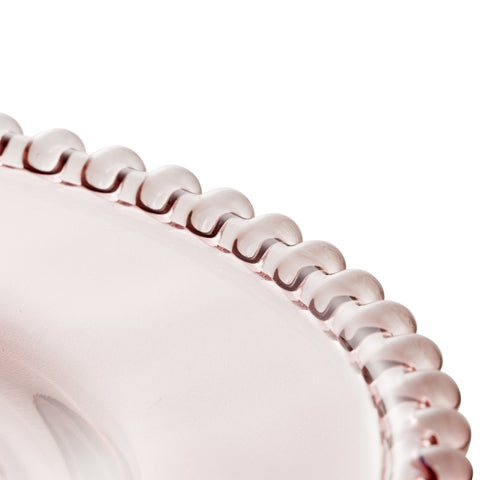 Prato Pearl de Cristal Rosa 28cm - Wolff
