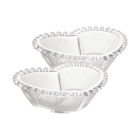 Jogo de 2 Bowls Pearl de Cristal 15cm x 13cm x 5cm - Wolff