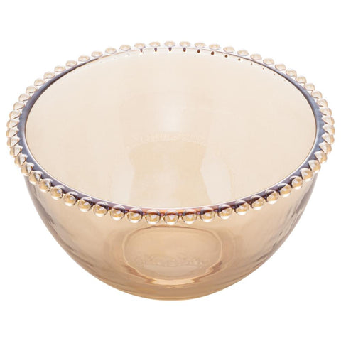 Saladeira Pearl de Cristal Âmbar 21cm x 12cm - Wolff