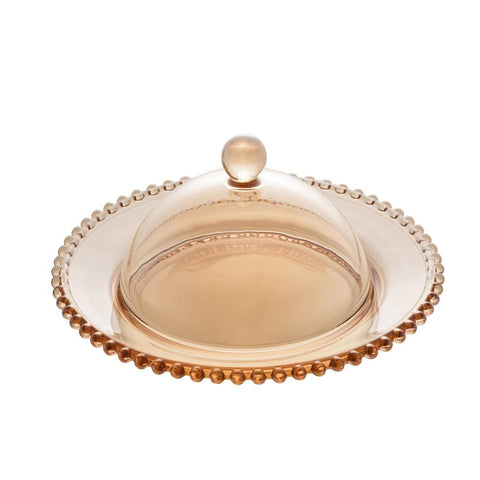 Queijeira Pearl de Cristal Âmbar 20cm x 9cm - Wolff