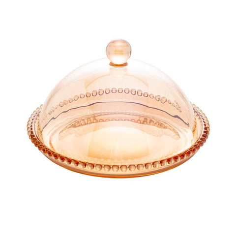 Queijeira Pearl de Cristal Âmbar 20cm x 12cm - Wolff