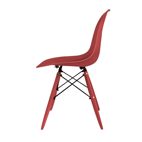 Conjunto com 2 Cadeiras Eames Vermelho Falu Dsw Inj - Mollie