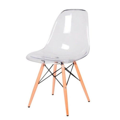 Conjunto 2 Cadeiras Eames Transparente - Mollie