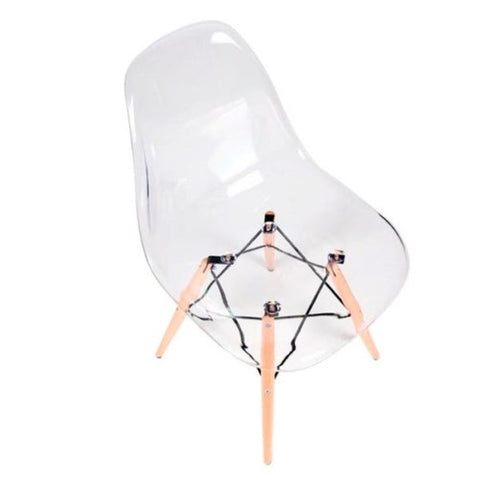 Conjunto 2 Cadeiras Eames Transparente - Mollie