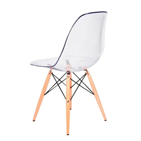 Conjunto 2 Cadeiras Eames Transparente - Mollie