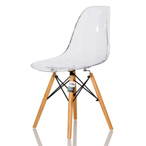 Conjunto 4 Cadeiras Eames Transparente - Mollie