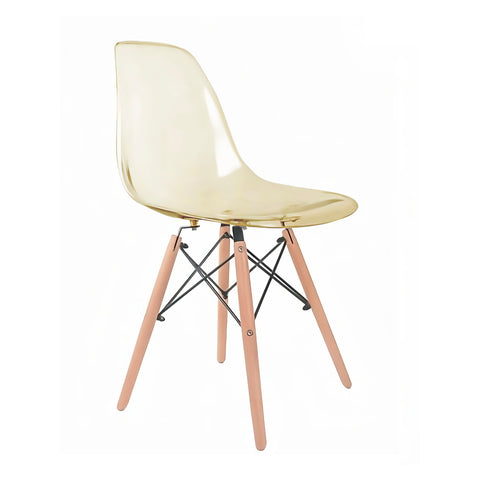 Cadeira Eames Ambar Base Em Madeira - Mollie