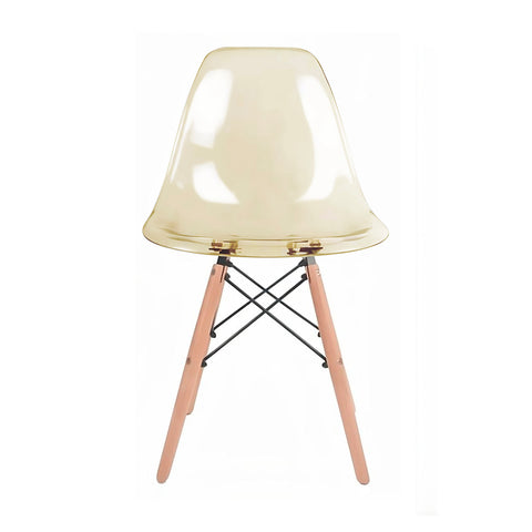 Cadeira Eames Ambar Base Em Madeira - Mollie