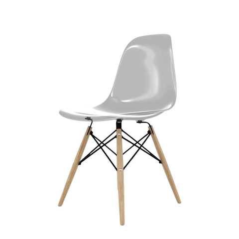 Cadeira Eames Fume Base Em Madeira - Mollie