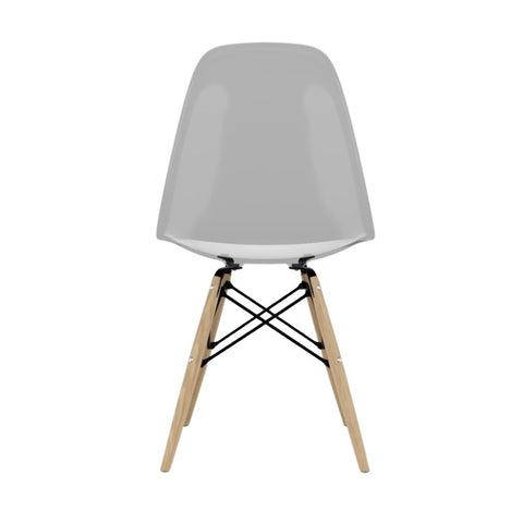 Cadeira Eames Fume Base Em Madeira - Mollie