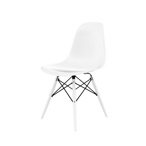 Cadeira Eames Branco Base Em Polipropileno - Mollie