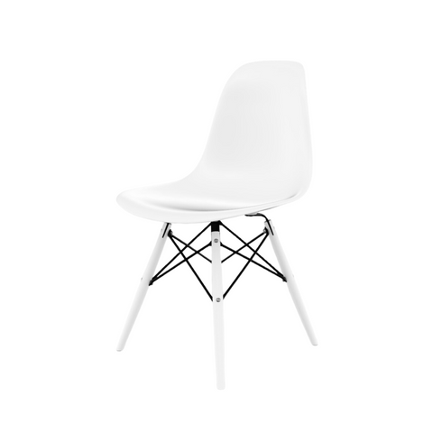 Cadeira Eames Branco Base Em Polipropileno - Mollie