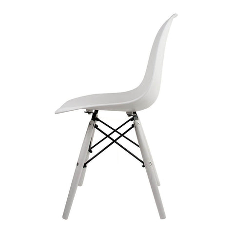 Conjunto Com 2 Cadeiras Eames Branco  Base Em Polipropileno