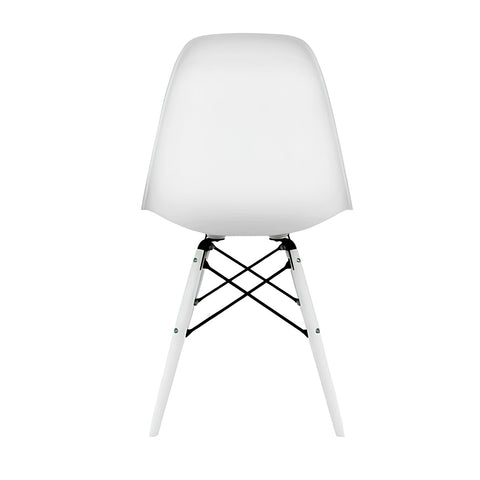 Conjunto Com 4 Cadeiras Eames Branco Base Em Polipropileno - Mollie