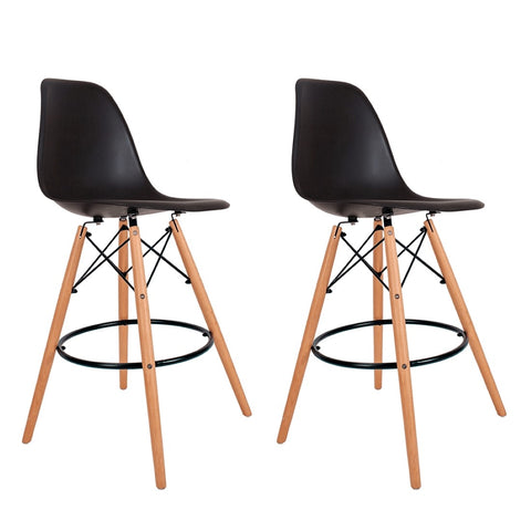 Conjunto 2 Banquetas Eames Preto - Mollie