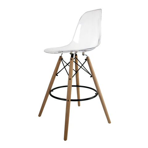 Banqueta Eames PC Transparente - Mollie