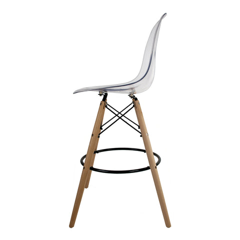 Banqueta Eames PC Transparente - Mollie