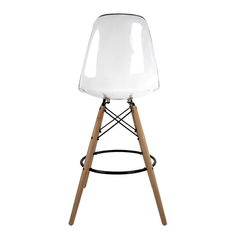 Banqueta Eames PC Transparente - Mollie