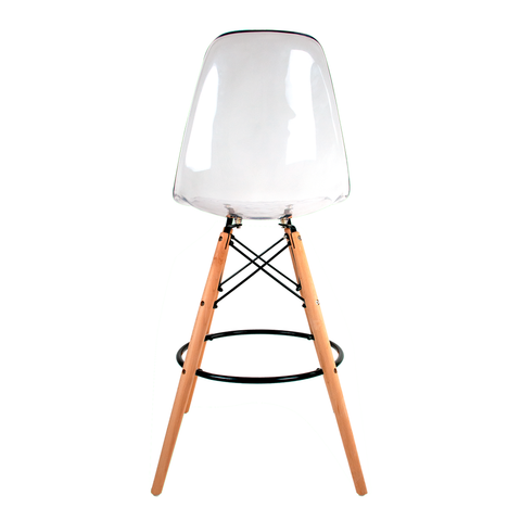 Conjunto 2 Banquetas Eames Transparente - Mollie